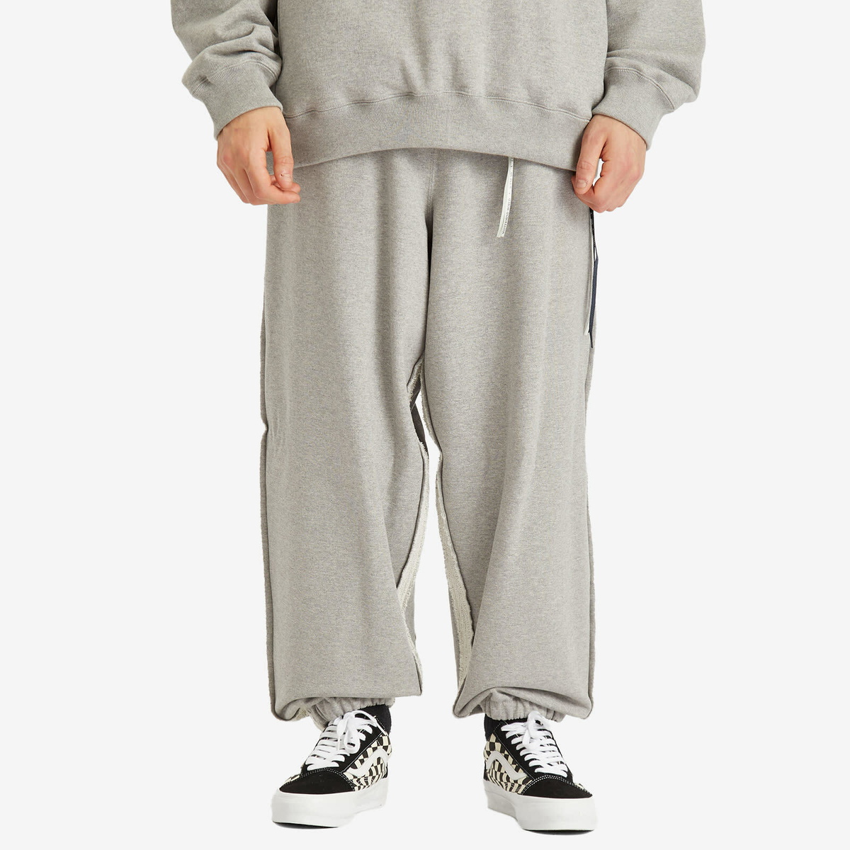 MASTERMIND WORLD Men's Cut-Off Sweat Pants in Top Grey