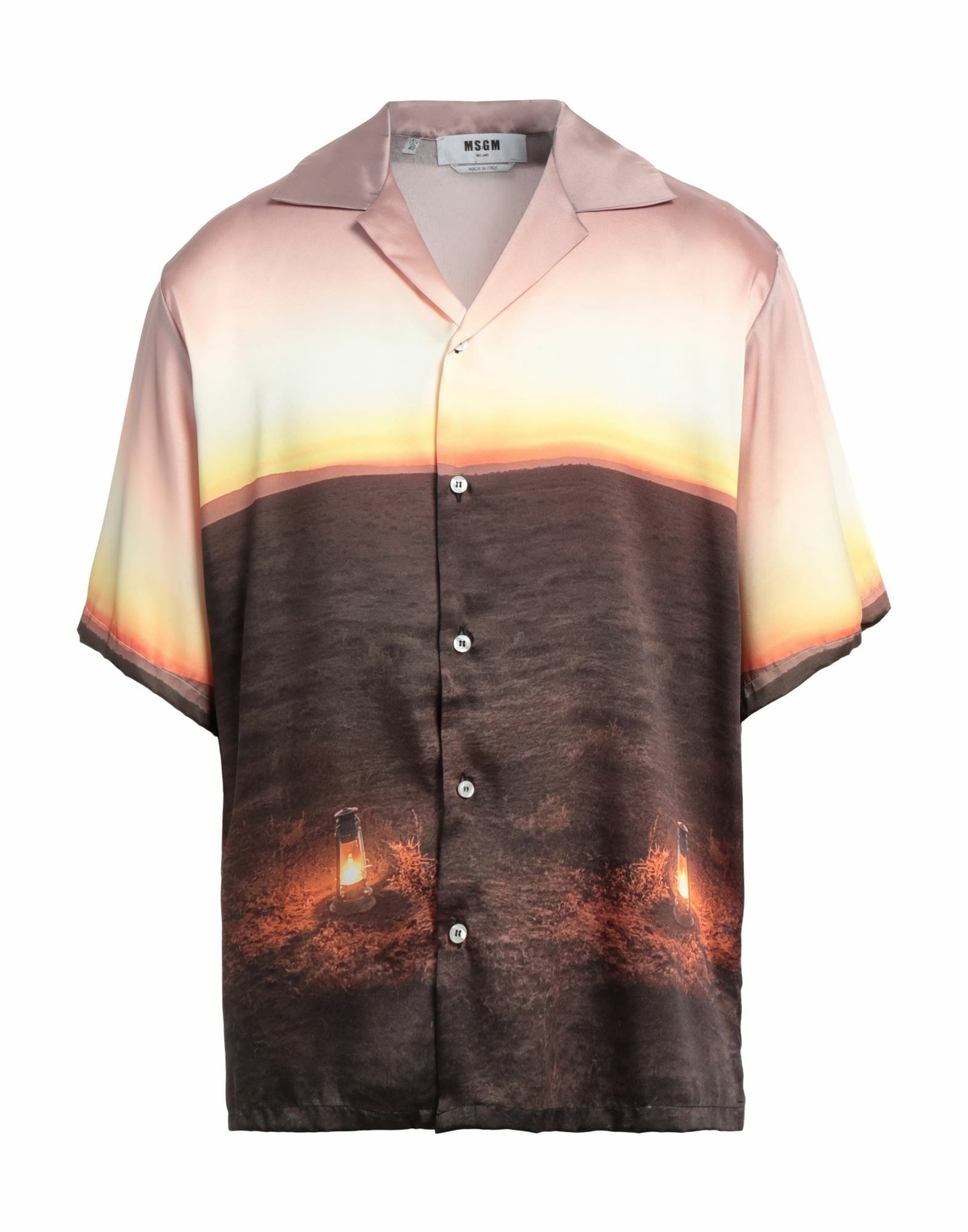 Msgm Mens Shirt Dark in Green