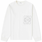 Loewe Men's Anagram Pocket Crew Knit in Soft White