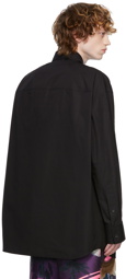 Valentino Black Patch Button Shirt