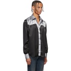 SSS World Corp Black and Silver Western Shirt
