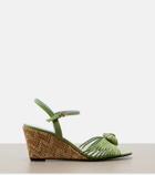 Valentino Garavani Cœur Royal leather wedge sandals