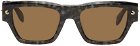 Alexander McQueen Brown Square Sunglasses