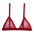 Fleur du Mal Red Rose Lace Triangle Bra