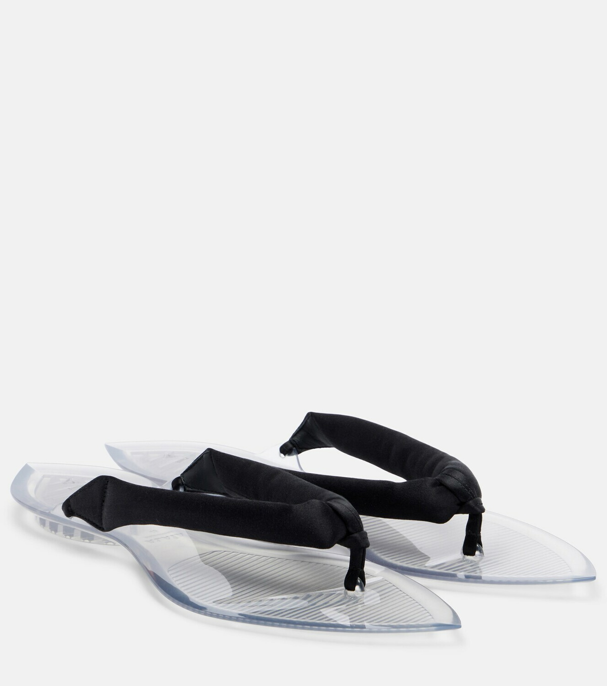 Alaïa Invisible satin thong sandals