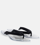 Alaïa Invisible satin thong sandals