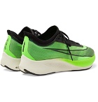 Nike Running - Zoom Fly 3 Logo-Print Vaporweave Running Sneakers - Green
