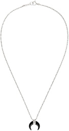 Isabel Marant Silver & Black Sautoir Necklace