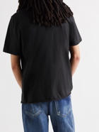 SAINT LAURENT - Slim-Fit Printed Cotton-Jersey T-Shirt - Black
