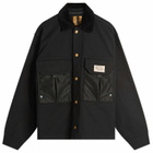 Brain Dead Men's Cropped Chore Jacket in Black