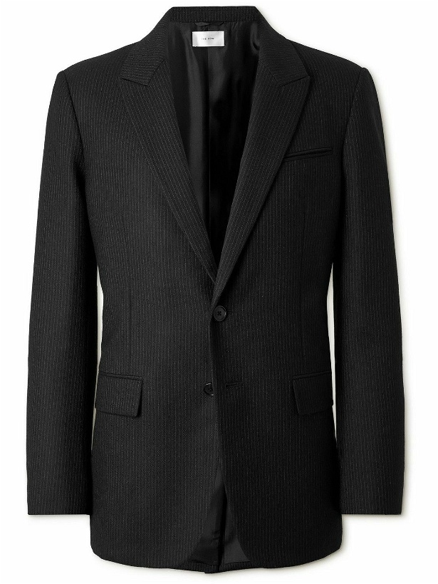 Photo: The Row - Laydon Pinstriped Virgin Wool Suit Jacket - Gray