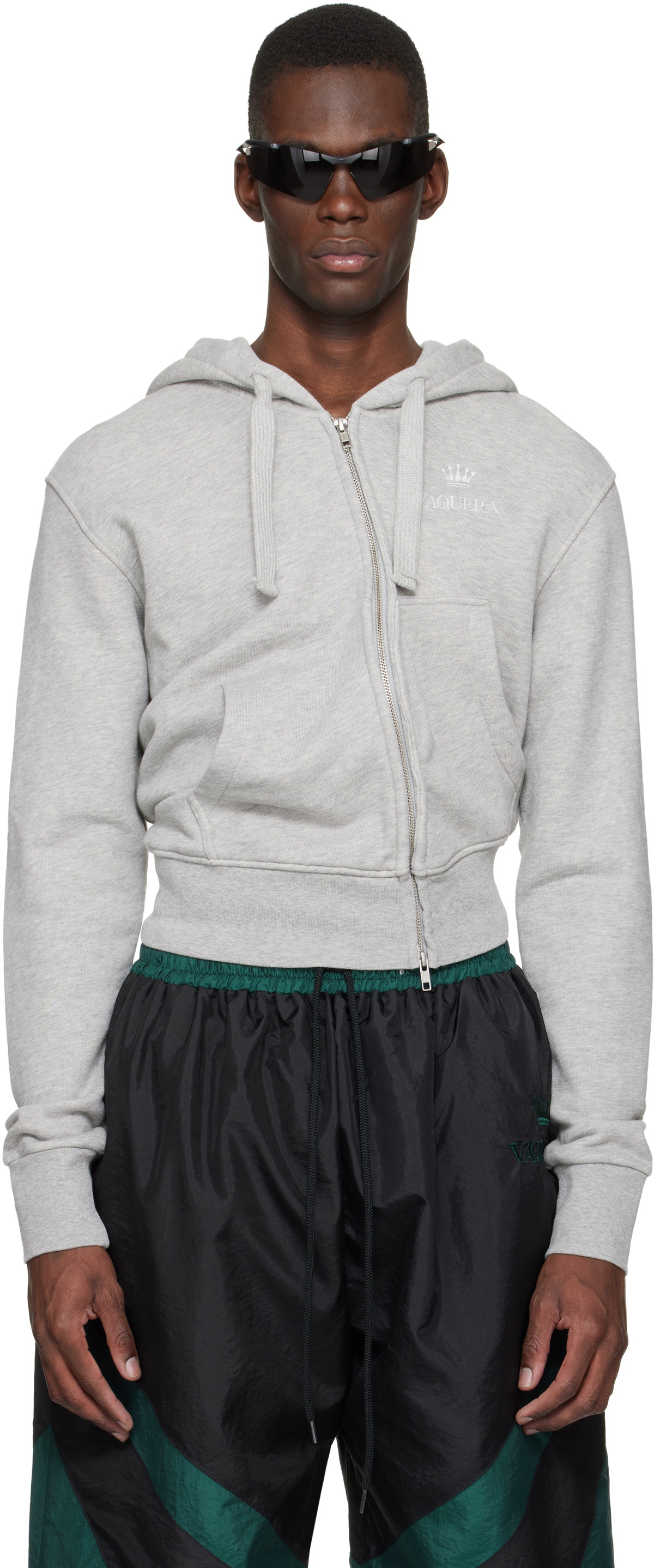 VAQUERA Gray Twisted Hoodie