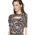 Les Reveries Black Floral Cut-Out T-Shirt