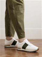 Mr P. - Panelled Full-Grain Leather Sneakers - White