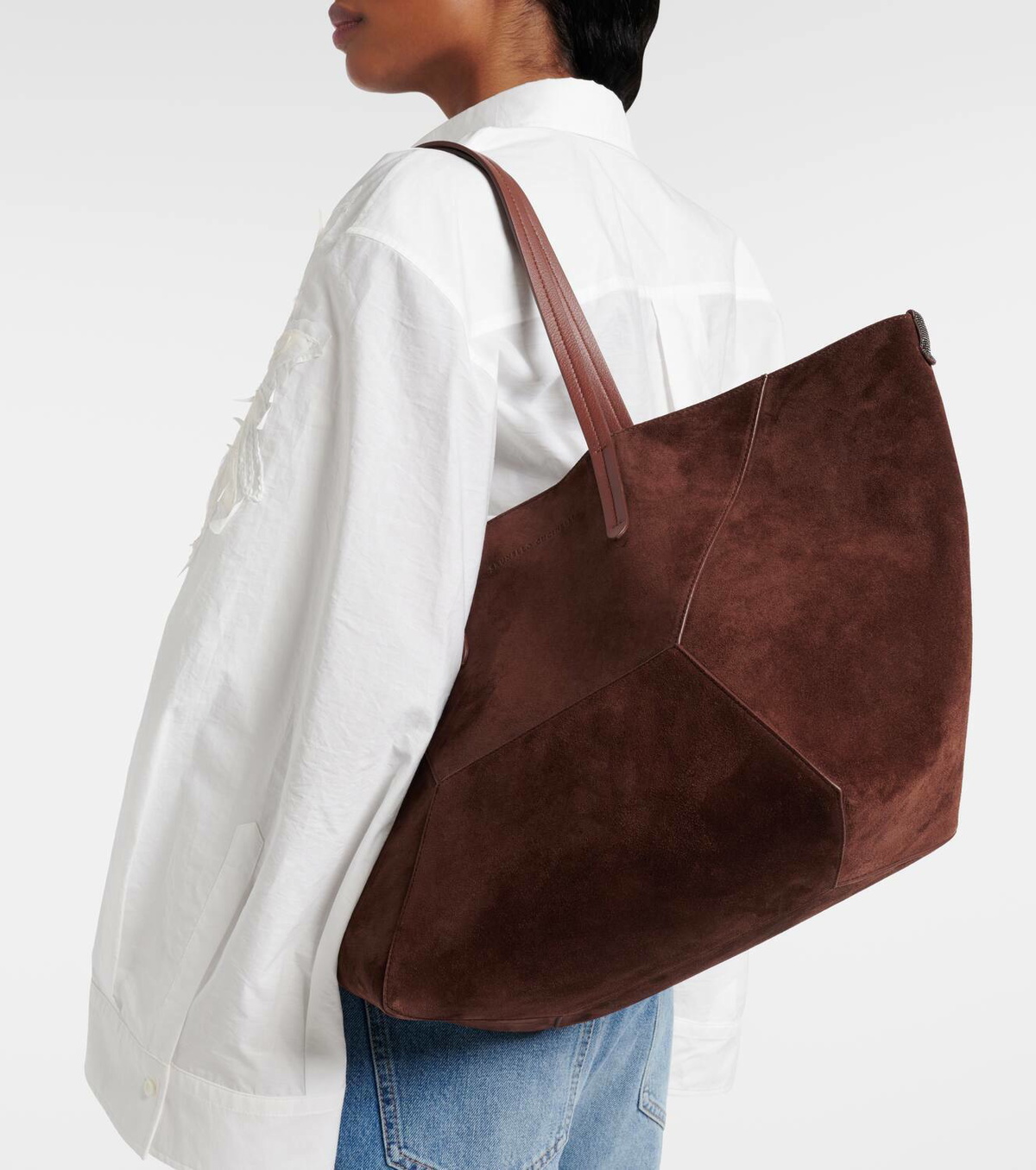 Brunello Cucinelli BC Duo Large suede tote bag