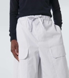 Jil Sander Striped cotton Bermuda shorts