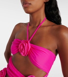 Same Floral-appliqué cutout swimsuit