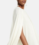 Emilia Wickstead Olivette cape crêpe midi dress