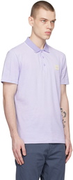 BOSS Purple Three-Button Polo