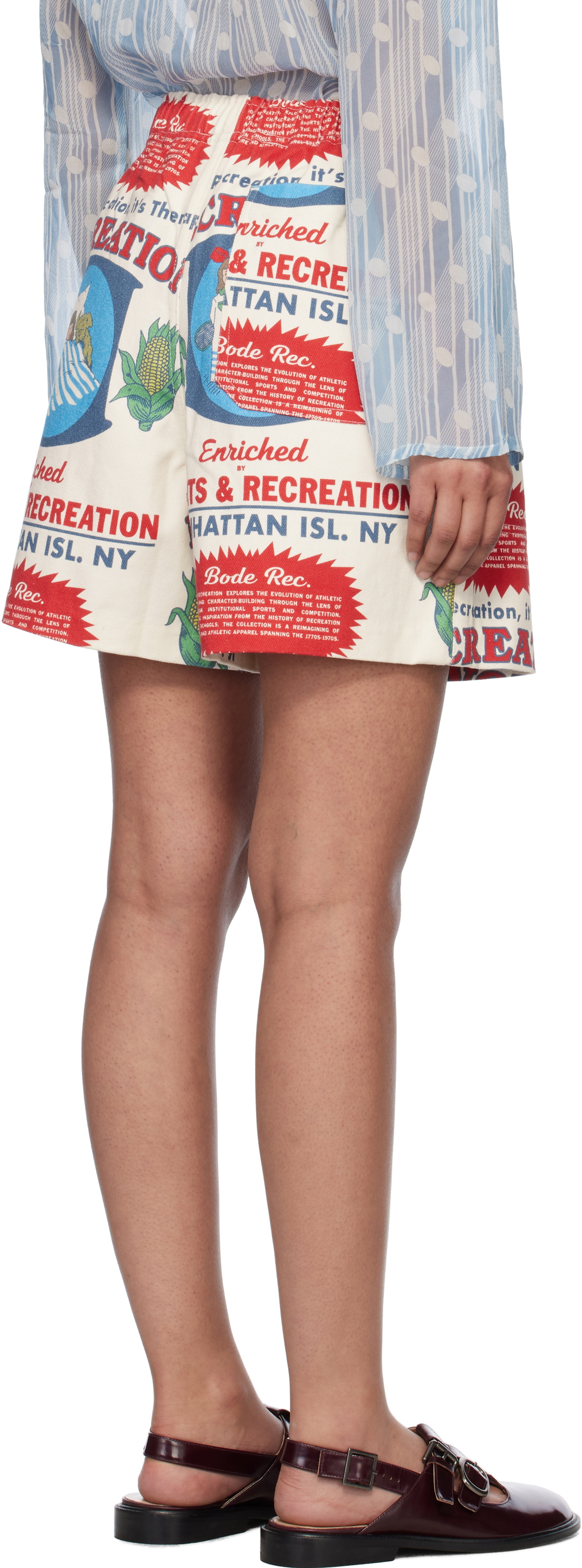 Bode Off-White Enrichment Shorts