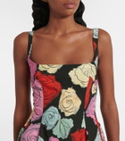 Marni Floral cotton poplin midi dress