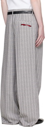 Marni Gray Check Wool Trousers