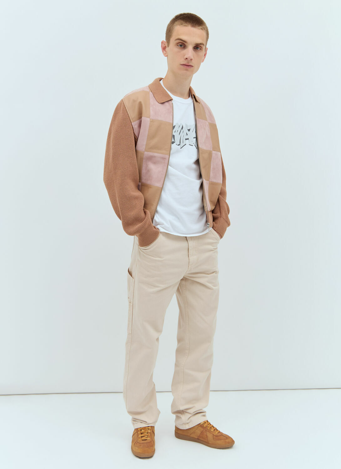 Awake NY Checkerboard Zip-Front Jacket