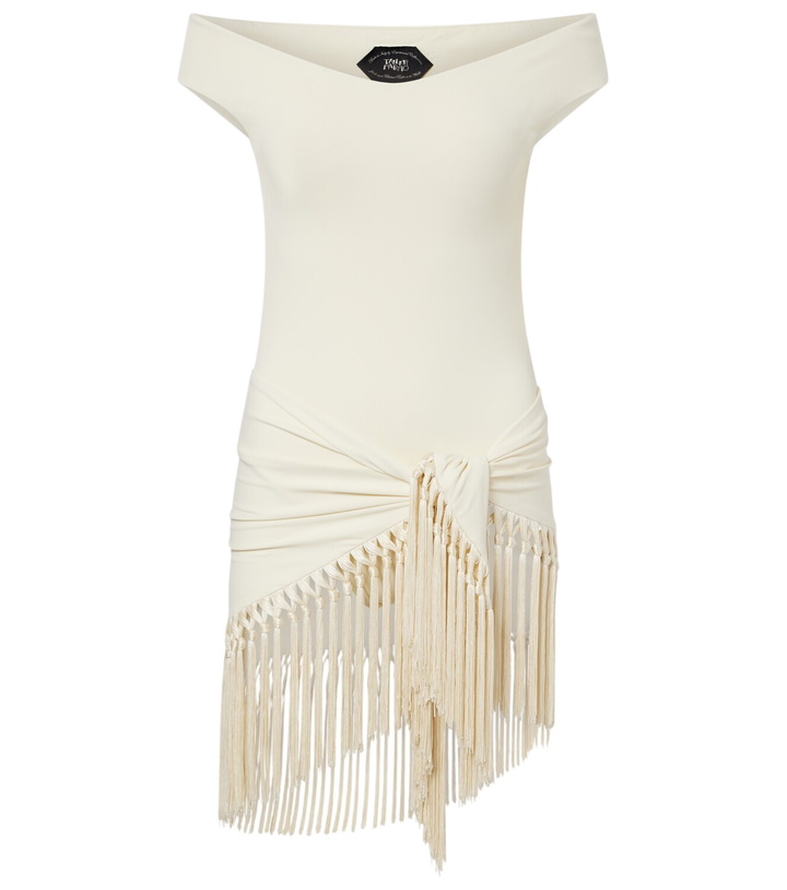 Photo: Taller Marmo Romy fringed swimsuit and beach cover-up set