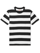 THE REAL MCCOY'S - Buco Striped Slub Cotton-Jersey T-Shirt - Black