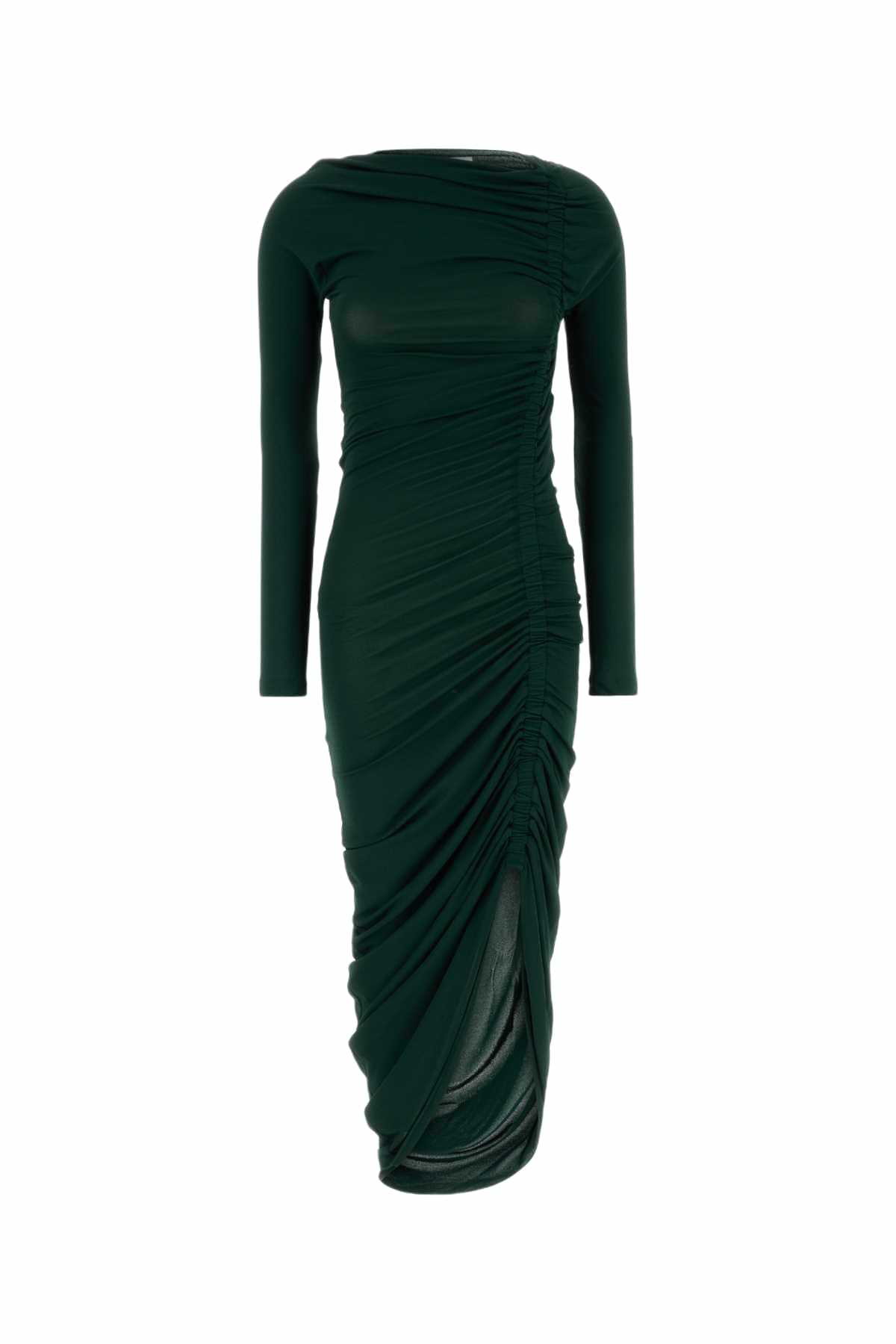 ワンピース FERRAGAMO Woman Dress Green 13E761 773055 005 Ferragamo Dress Black Womens Salvatore Ferragamo