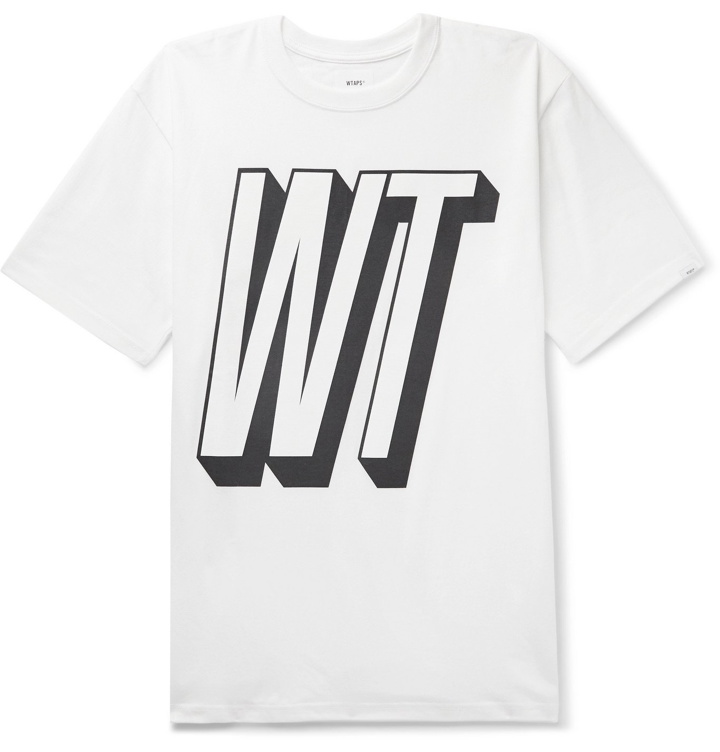 Photo: WTAPS - Logo-Print Cotton-Jersey T-Shirt - White