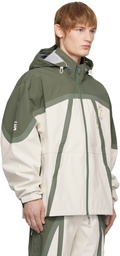RCOS Green & White Taped Seam Shell Jacket
