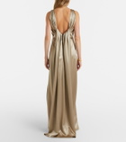 Max Mara Azoto silk satin maxi dress