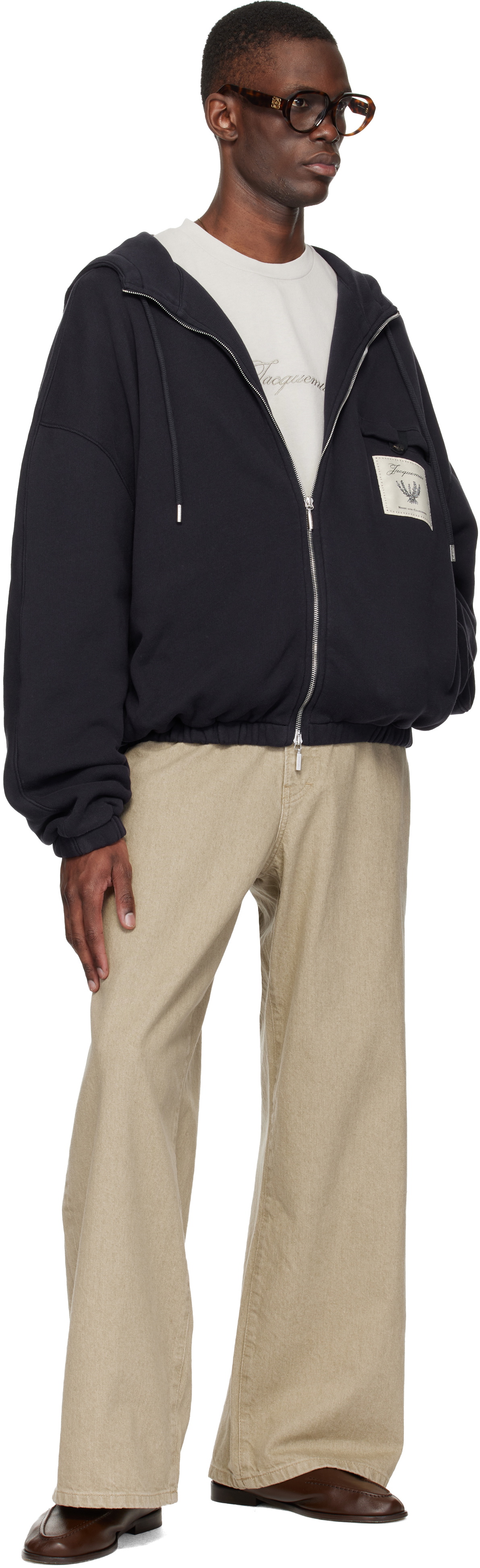 JACQUEMUS Navy 'The Torneo' Hoodie
