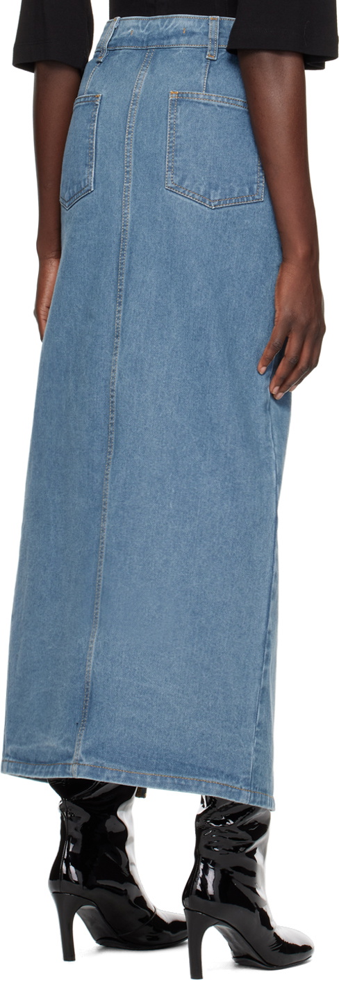 Lado Bokuchava Blue Boyfriend's Denim Maxi Skirt