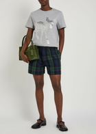 JW Anderson Plaid Seersucker Shorts Green