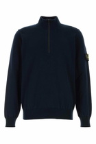 Stone Island Dark Blue Cotton Sweater
