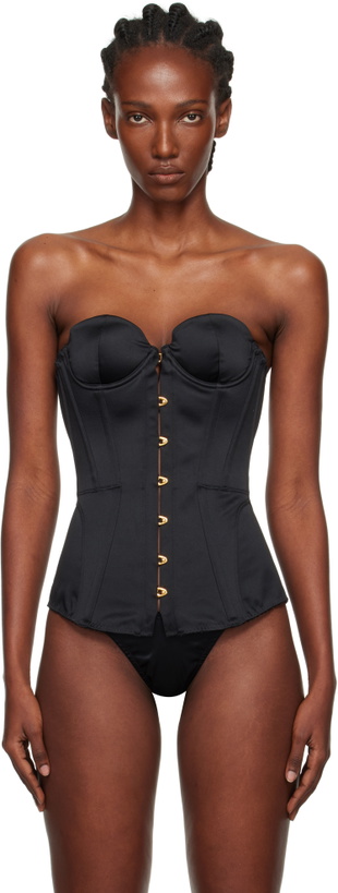Photo: Agent Provocateur Black Mercy Satin Corset