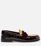 Christian Louboutin Penny croc-effect leather penny loafers