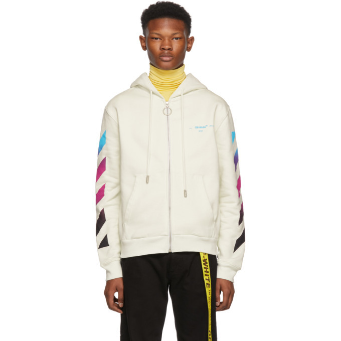 Off-White, Jackets & Coats, Off White Black Diagonal Gradient Hoodie