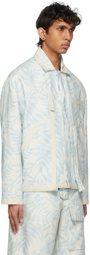 Jacquemus Blue & White 'Le Blouson' Jacket