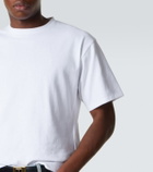 Saint Laurent Cropped cotton jersey T-shirt