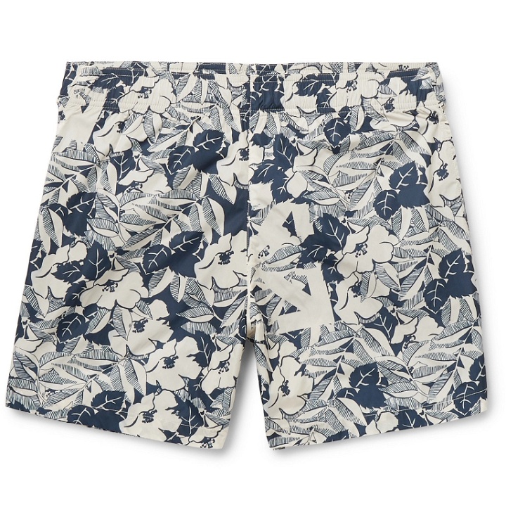 Photo: Off-White - Mid-Length Floral-Print Swim Shorts - Blue