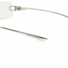 Gentle Monster Gamot Sunglasses in Silver/Green 