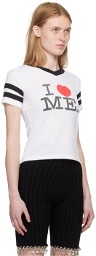 Ashley Williams White 'I Heart Me' T-Shirt