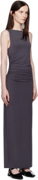 rag & bone Gray Luca Shirred Maxi Dress
