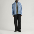 Human Made Men's Embroidered Chambray Shirt in Blue