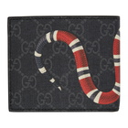 Gucci Black GG Supreme Kingsnake Wallet