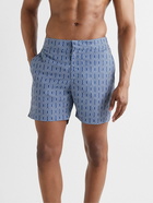 Frescobol Carioca - Slim-Fit Short-Length Printed Swim Shorts - Blue