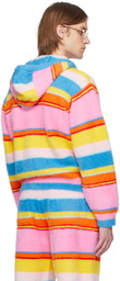 Casablanca Multicolor Fluffy Stripe Oversized Hoodie